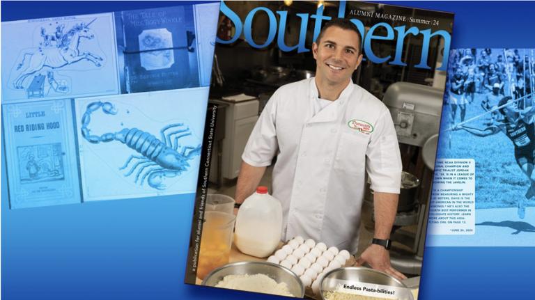 Angelo Durante on the cover of the Southern Alumni Magazine, summer 2024