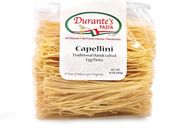 Durante's capellini, thin air-dried egg pasta