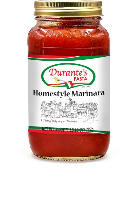 Durante's homestyle marinara sauce jar