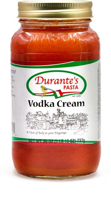 Durante's vodka cream sauce jar