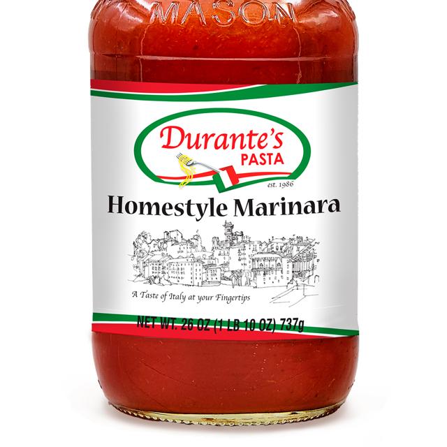 Durante's homestyle marinara sauce jar